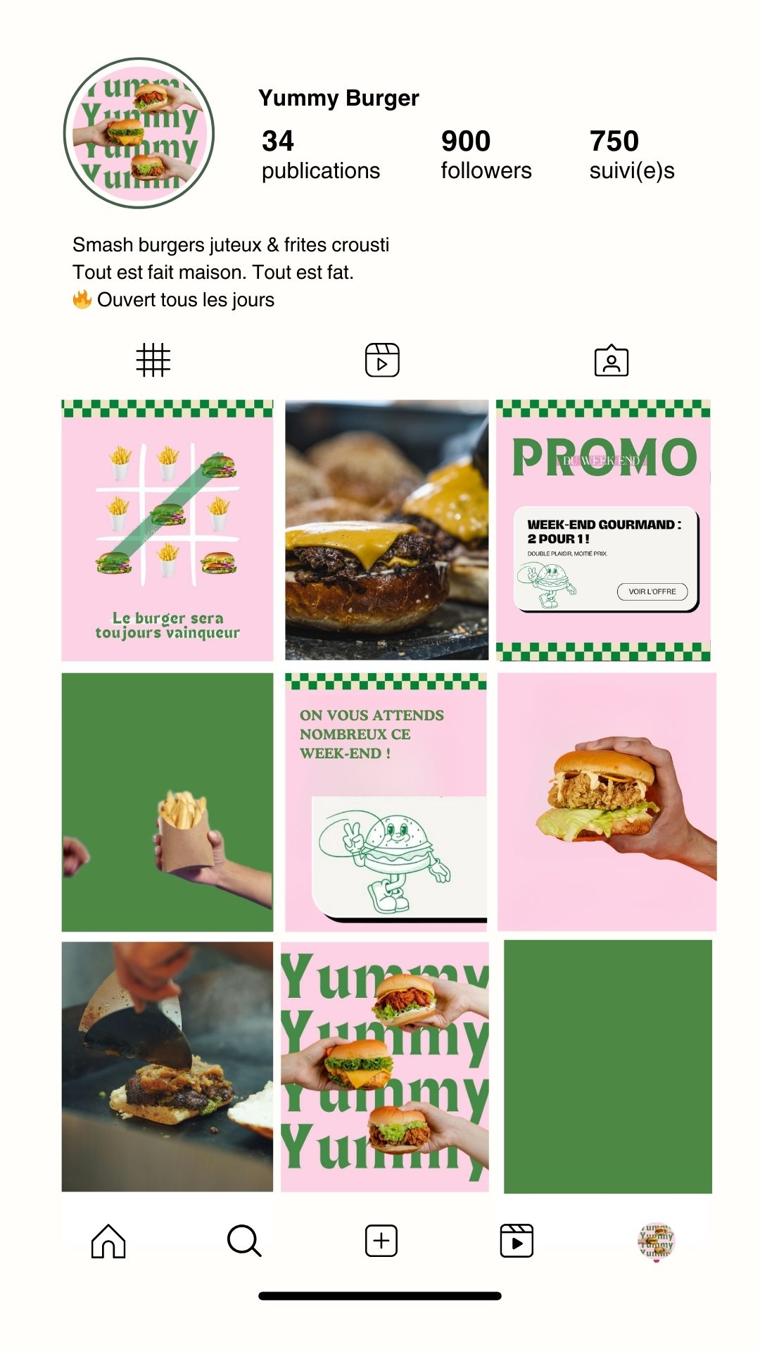 Feed Instagram Yummy Burger